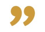 Gold quotation marks on black background